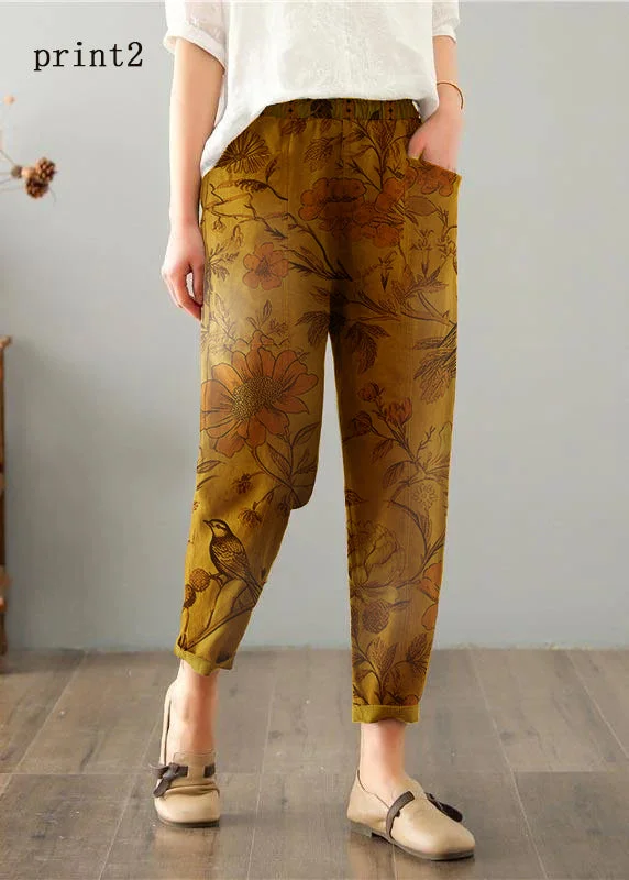 Today Only Women print2 Cotton Linen Summer Pants
