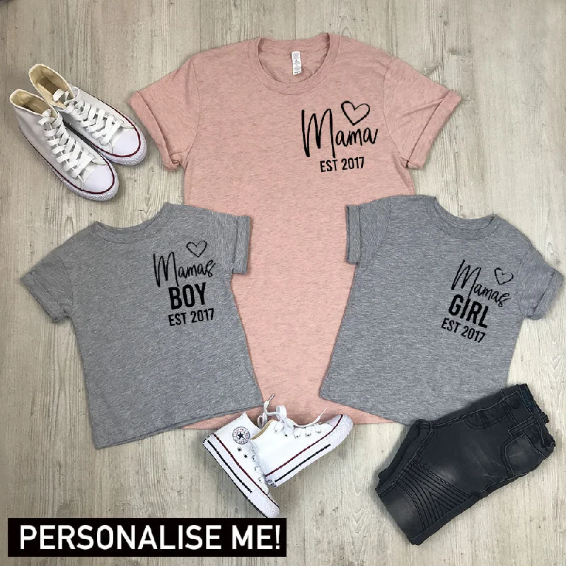 Bonus Savings Personalised Mama / Girl / Boy Established Mum & Kid Matching Tees (MRK X) Bonus Savings Personalised Mama / Girl / Boy Established Mum & Kid Matching Tees (MRK X)
