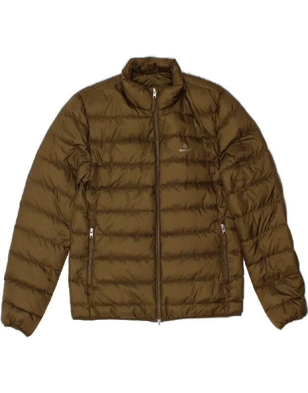 Weekend Specials to Delight GANT Womens Padded Jacket UK 14 Medium Khaki Polyester