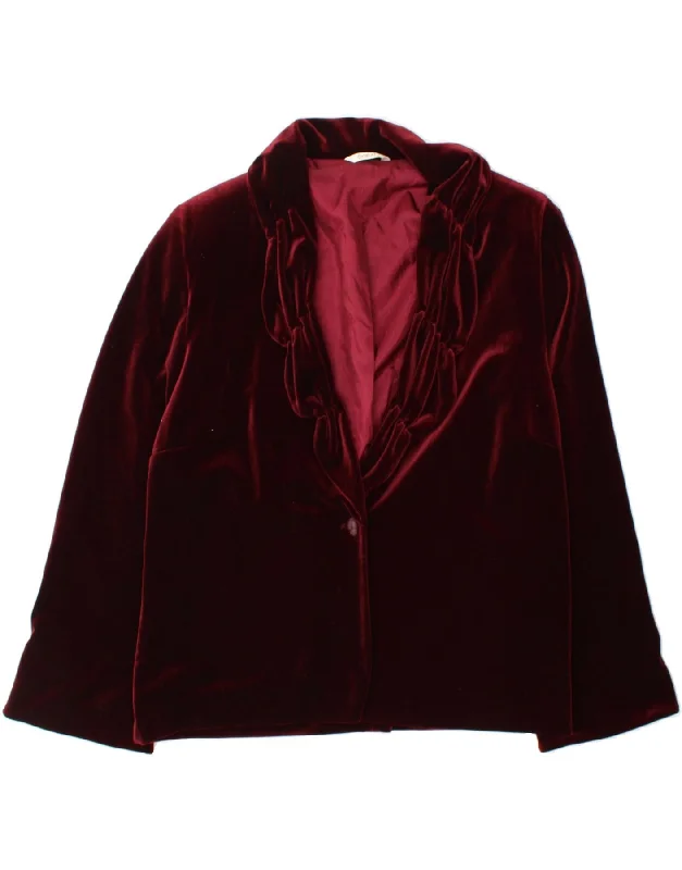 Weekend Deals That Thrill AVALON Womens 1 Button Blazer Jacket UK 16 Large Red Polyester Weekend Deals That Thrill AVALON Womens 1 Button Blazer Jacket UK 16 Large Red Polyester