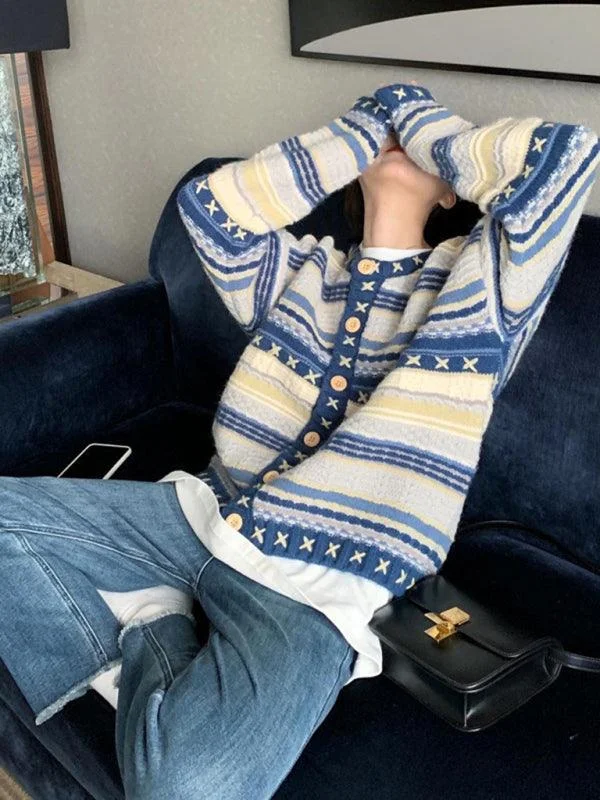 Limited Supply Round Neck Button Cardigan Sweater