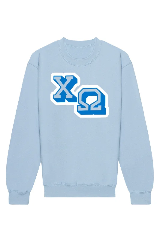 Deal Explosion Chi Omega Varsity Letters Crewneck