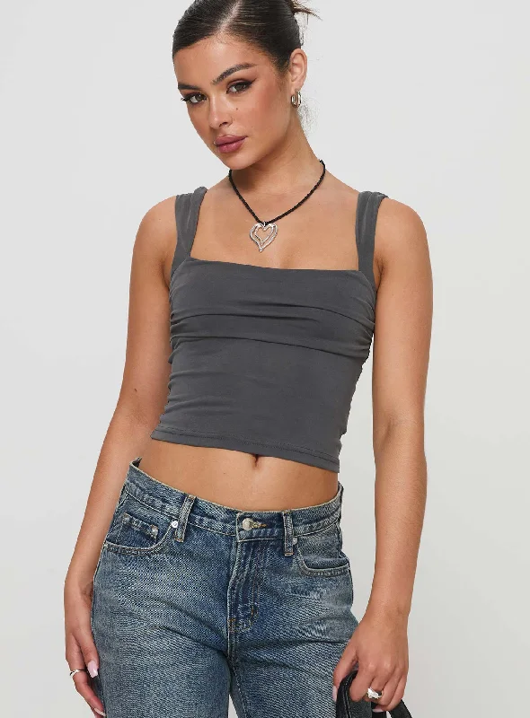 Instant Discount Francois Backless Top Slate