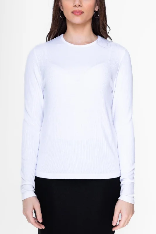 Weekend Bargains to Sizzle CLASSIC RIBBED CREW (WHITE)