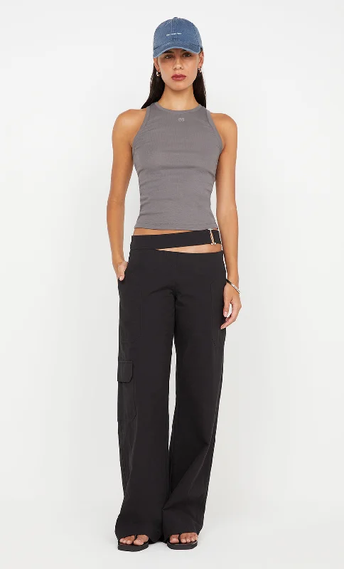 Lowest Price FELIX RACER TANK WITH BB EMB. - CHARCOAL