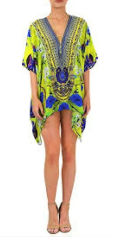 Weekend Deals That Impress Shahida Parides Short Lace Up Kaftan Top
