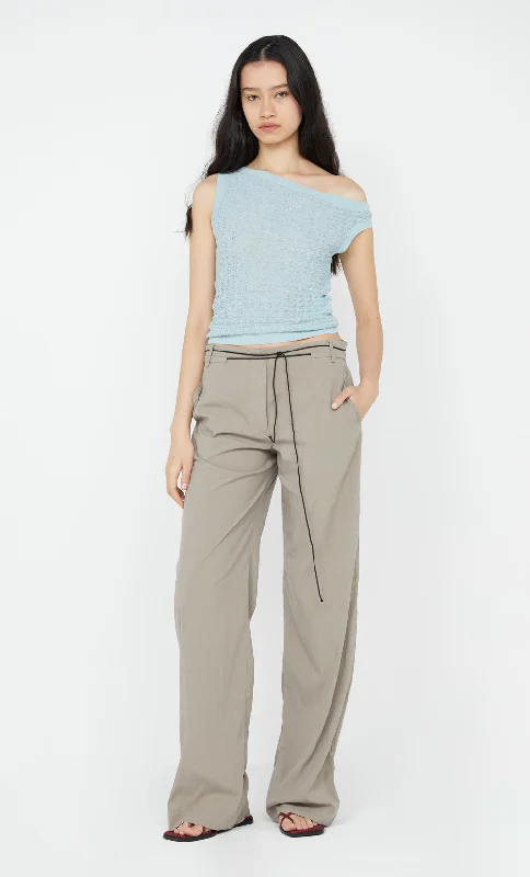 Daily Special ZELDA KNIT ASYM TOP - DUCK EGG