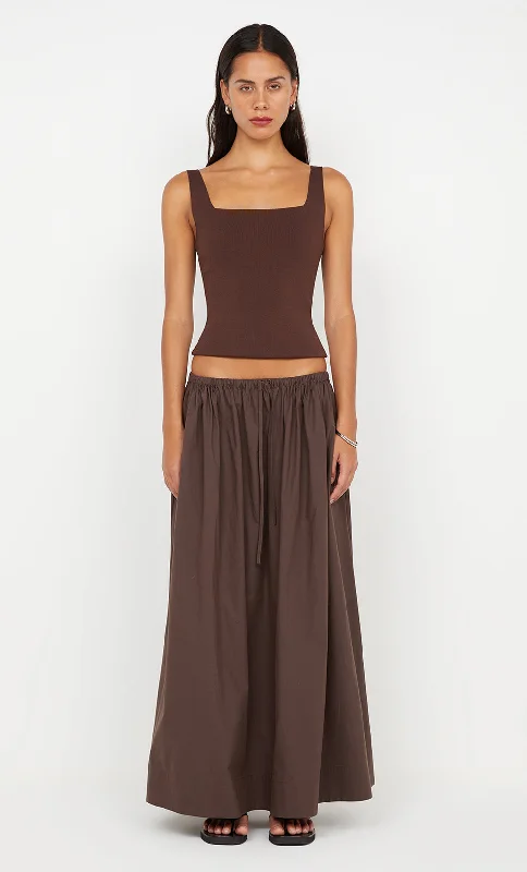 Sale Event GEMMA SQUARE NECK TANK - CHOC