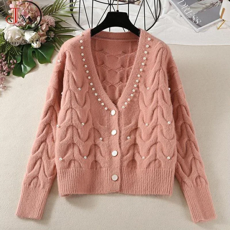 Act Now Beaded Casual Women Cardigan Sweaters