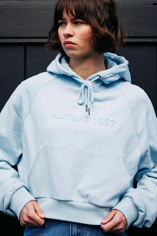 Massive Savings Avery Blue Crop Copywrite Hoody
