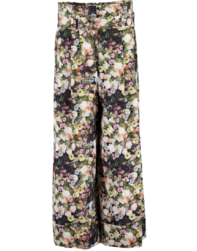 Savings Event Floral Tie Waist Culotte
