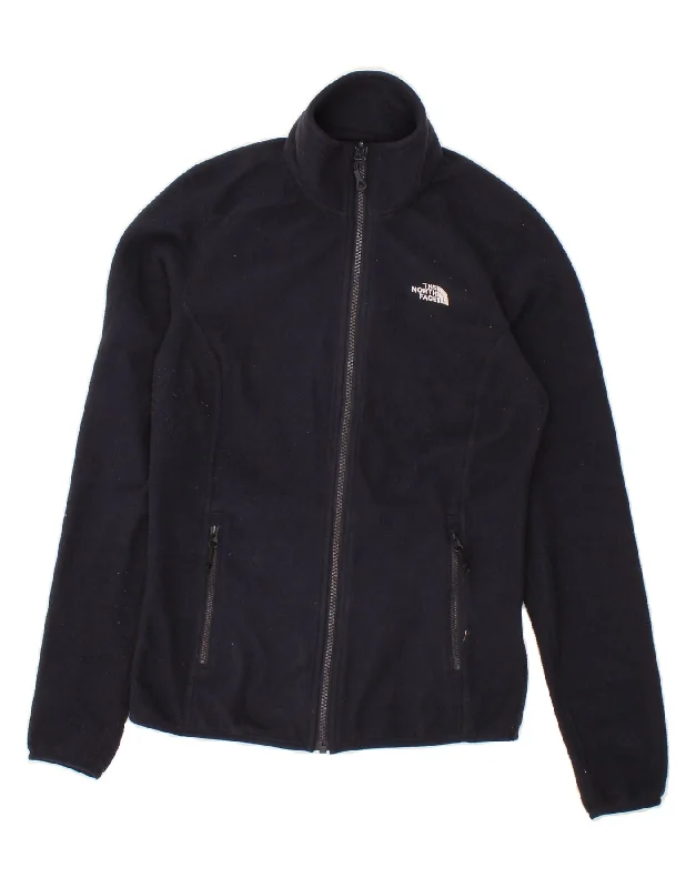 Year-End Sale THE NORTH FACE Womens Fleece Jacket UK 10 Small Navy Blue Polyester