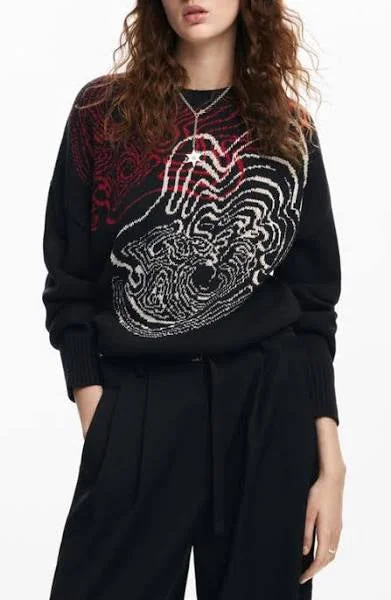 Discount Extravaganza Toulouse Abstract Sweater Black