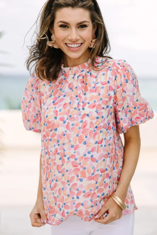 Pay Less Someone Like You Blush Pink Floral Blouse