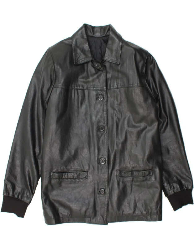 Weekend Discounts to Enjoy VINTAGE Womens Leather Jacket UK 14 Medium Black