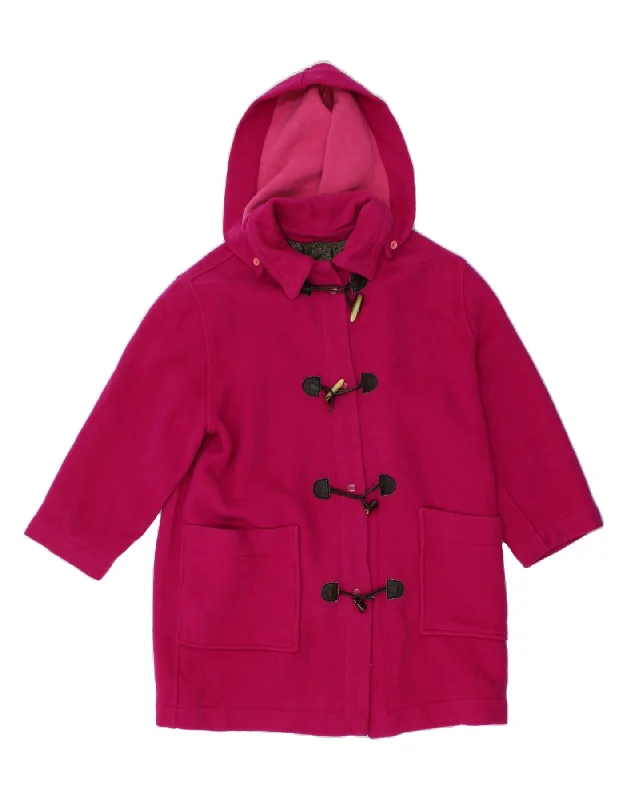 Exclusive Deal VINTAGE Womens Hooded Duffle Coat UK 16 Large Pink