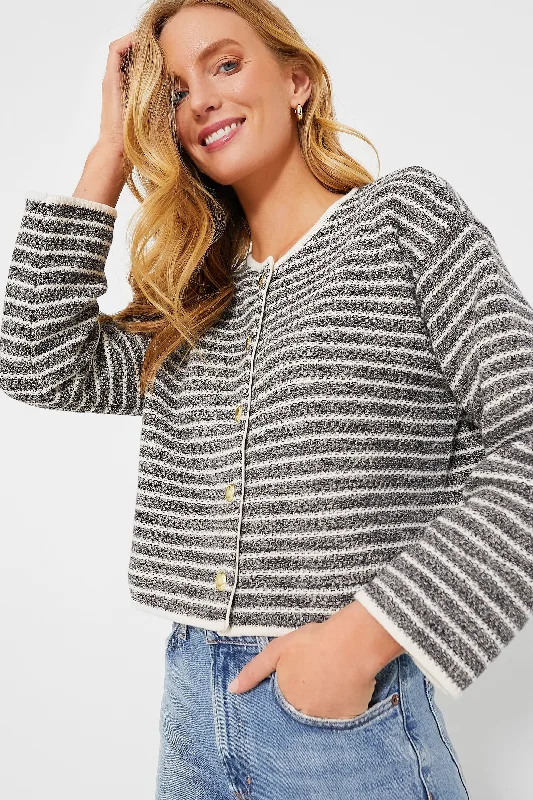 Closeout Deal Multi Stripe REI Knitted Cardigan