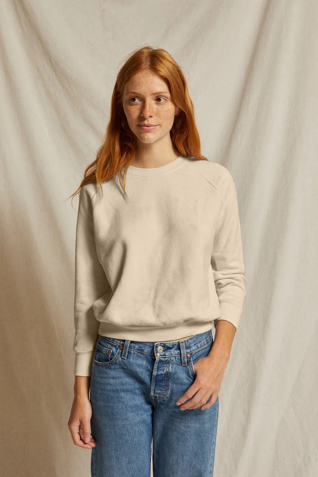 Unmissable Offer Perfect White Tee - Lennon Shrunken Sweatshirt (sugar)