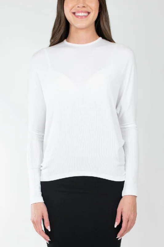 Can't Miss DOLMAN RIBBED CREW (WHITE)