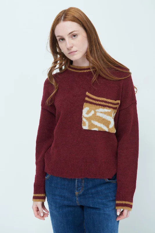Loyalty Reward Cozy sweater with animal print pocket wholesale