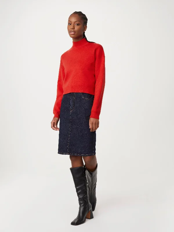 Instant Savings The Compact Mockneck Sweater in Bright Red