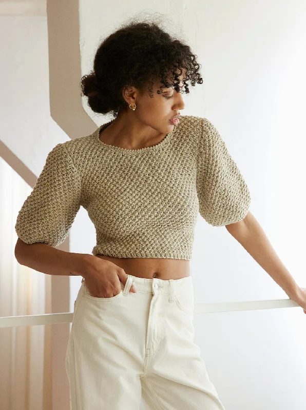 Stock Up Lake Galvė Linen Top - Natural