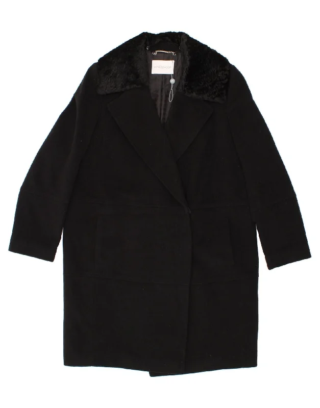 Today’s Special WINDSMOOR Womens Overcoat UK 12 Medium Black Wool