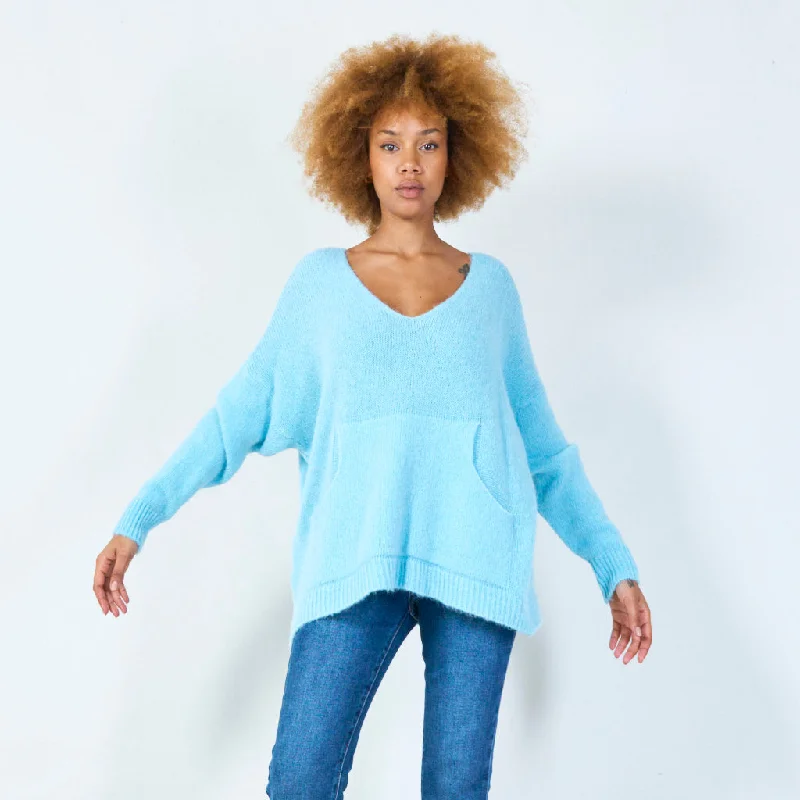 Lowest Price V-neck oversized knit sweater wholesale