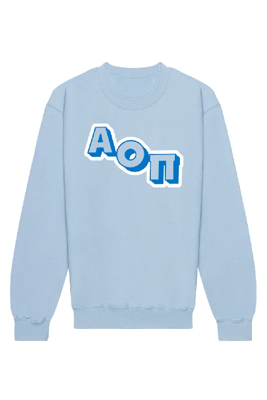 Discount Days Alpha Omicron Pi Varsity Letters Crewneck