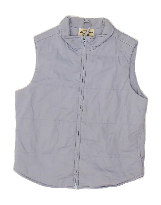Value Deals EDDIE BAUER Womens Padded Gilet UK 14 Medium Blue Polyester