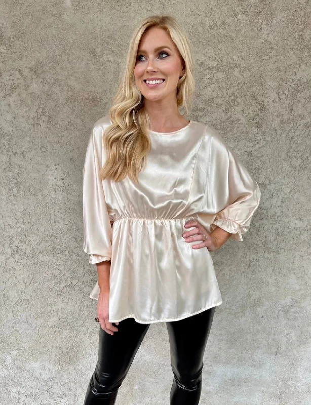 Weekend Discounts to Delight Pearl Satin Blouse