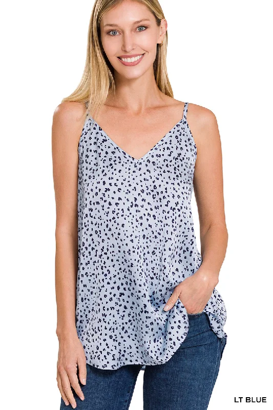 Steals and Deals Blue Satin Reversible Tank