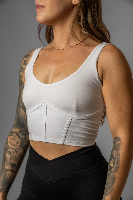 Midnight Madness Sculpt Corset Crop Tank Top