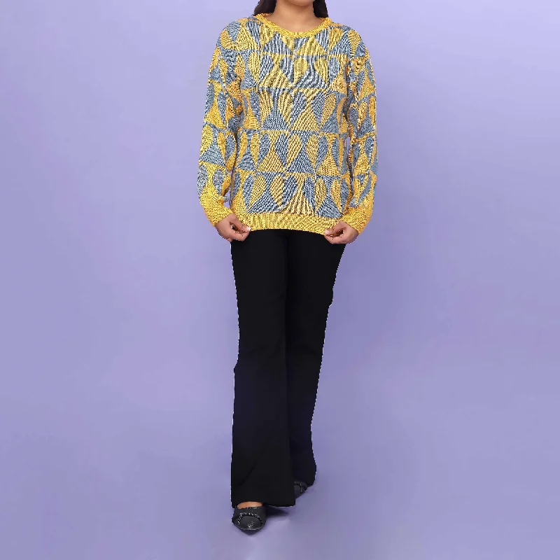 Buy More, Save More Yellow Acrylic Thread Winter Sweater PW4801