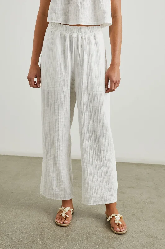 Buy Now LEON CROP PANT - WHITE GAUZE