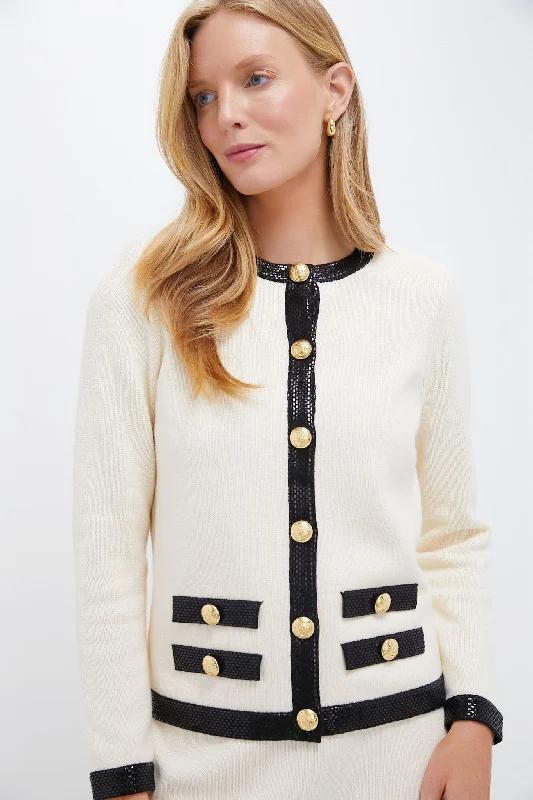 Midnight Madness Cream and Black Stefi Sweater
