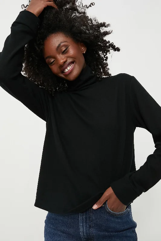Seasonal Sale Black Sweater Turtleneck