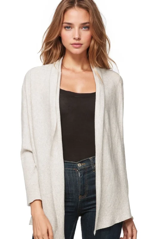 Today’s Deal Mia Ribbed Crop Knit Cardigan Sweater in Zen Blend Yarn