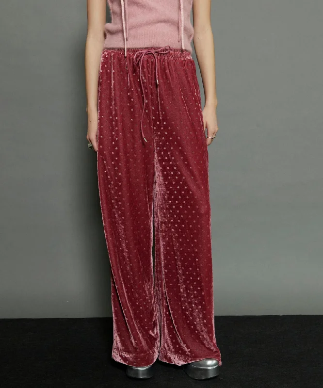 Price Reduction [24Autumn Pre-Order] Glitter Dots Velor Pants