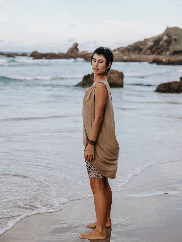 Price Drop Draped tank - Taupe