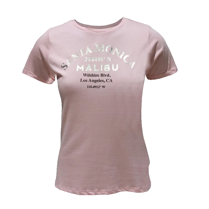 Year-End Deals Pale Pink Printed T Shirt
