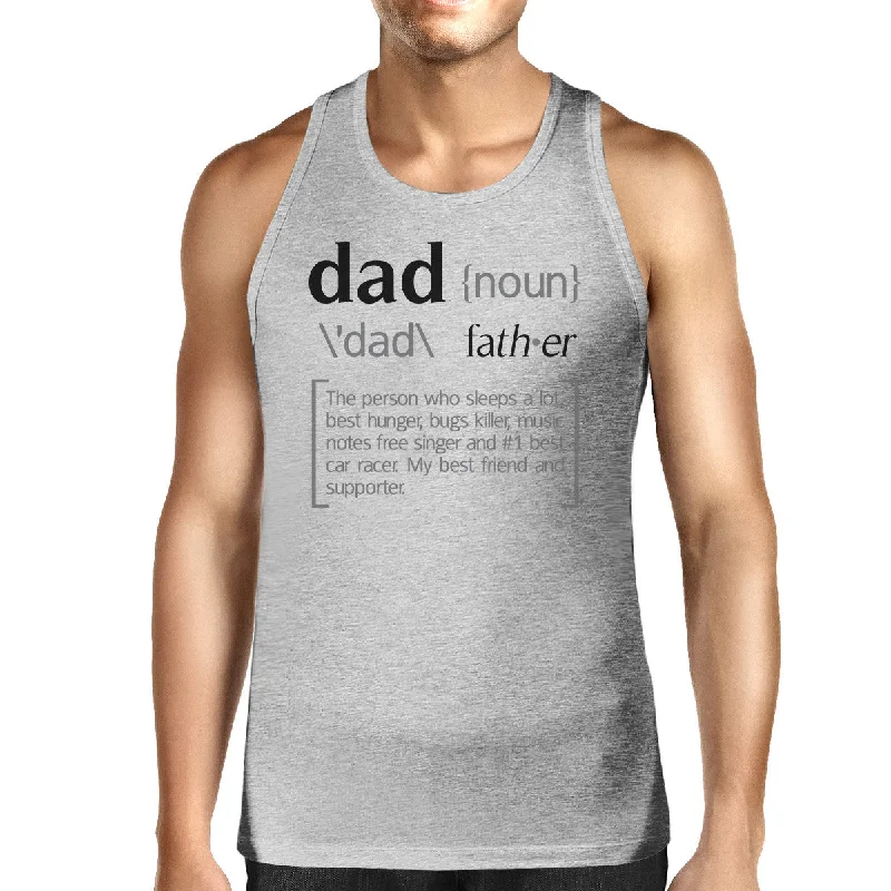 Cash Savings Dad Noun Mens Grey Cotton Tank Top Unique Fathers Day Gifts For Dad