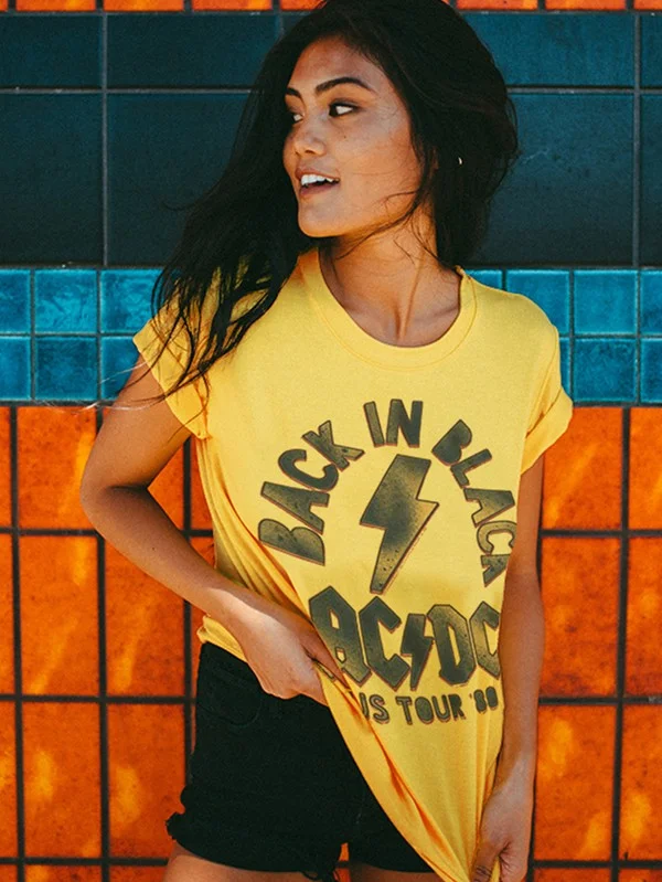 Exclusive Offers Back in Black AC/DC Rocker Tee