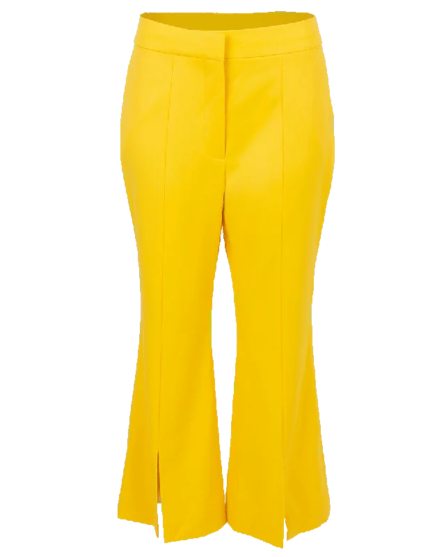 Super Deal Tropical Wool Bell Crop Pant