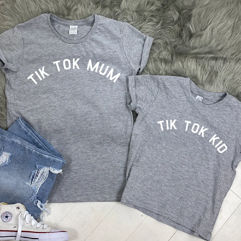 The Best Deal Tik Tok Mum & Kid Matching Grey T-Shirts (MRK X)