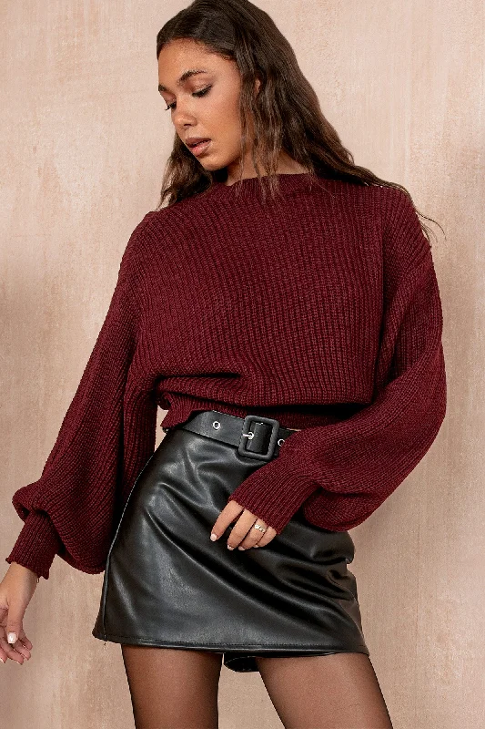Today Only Mandy Burgundy Knit Jumper