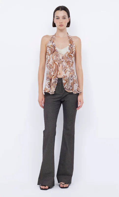 Can't Miss JOCELYN HALTER TOP - CREAM SWIRL