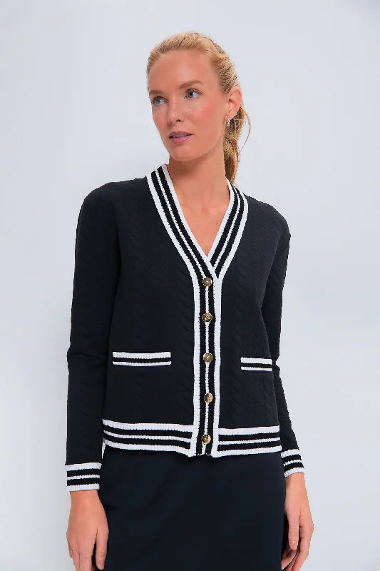 Price Rollback Black Cable Charley Cardigan