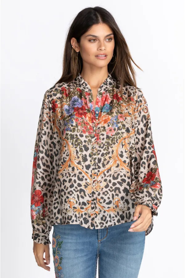 Weekend Specials to Relish Johnny Was Cheetah Amabel Blouse