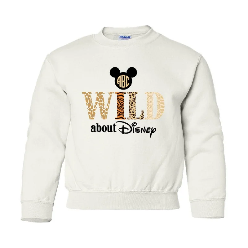 Limited Time Discount Kids Monogrammed 'Wild About Disney' Crewneck Sweatshirt